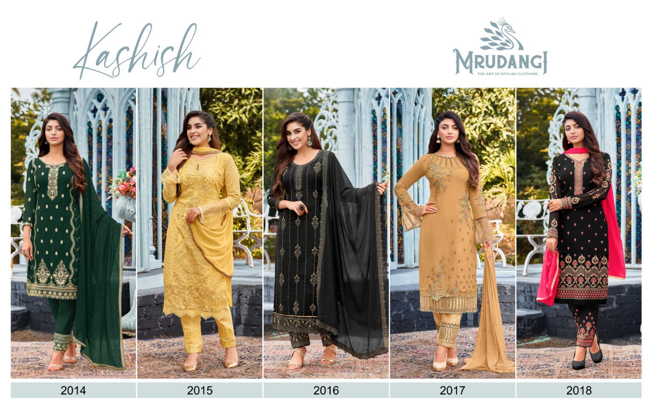 Mrudangi Kashish 2014 Series Heavy Festive Wear Georgette Designer Salwar Kameez
